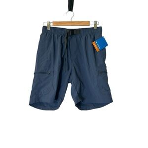 Columbia Men's Nylon Navy Cargo Shorts Regular 8 inch Size Medium